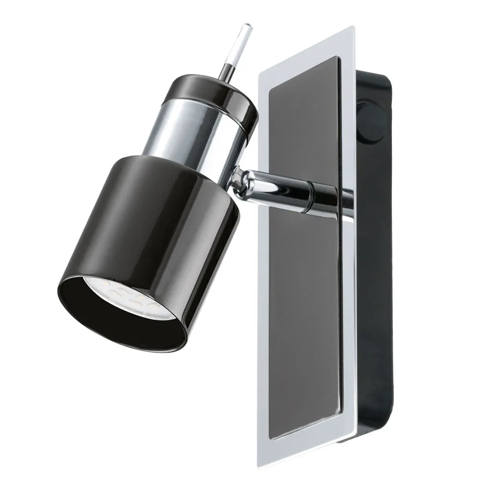 Beltéri karos spotlámpa GU10 1x5W króm/fekete Davida