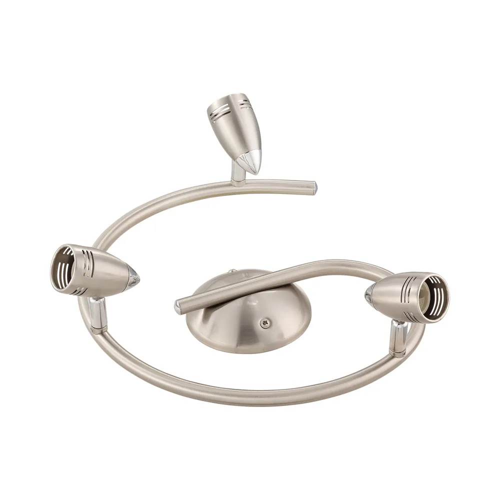 spotlámpa G-forma 3xGU10 mattnikkel/króm Magnum