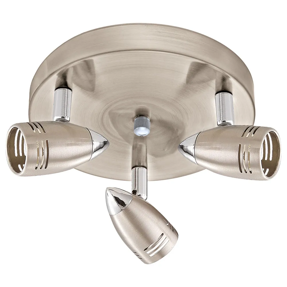 Karos spotlámpa 50W 3xGU10 kerek matt nikkel/króm Magnum