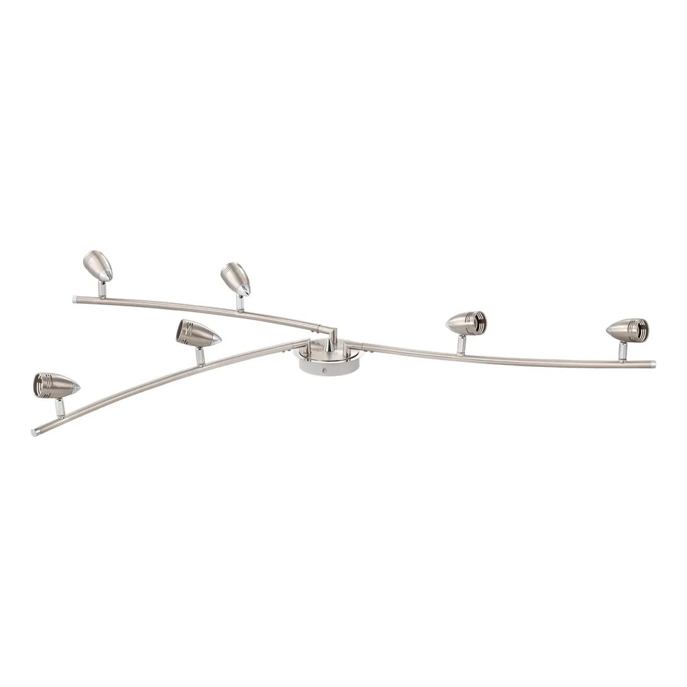 Beltéri karos spotlámpa 6xGU10 50W mattnikkel/króm Magnum...