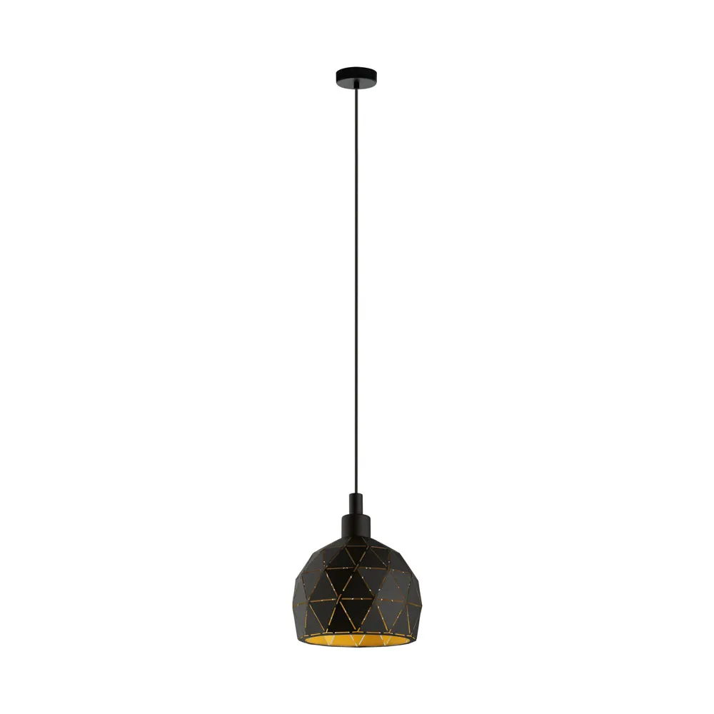 Függeszték E14 40W fekete/arany Roccaforte