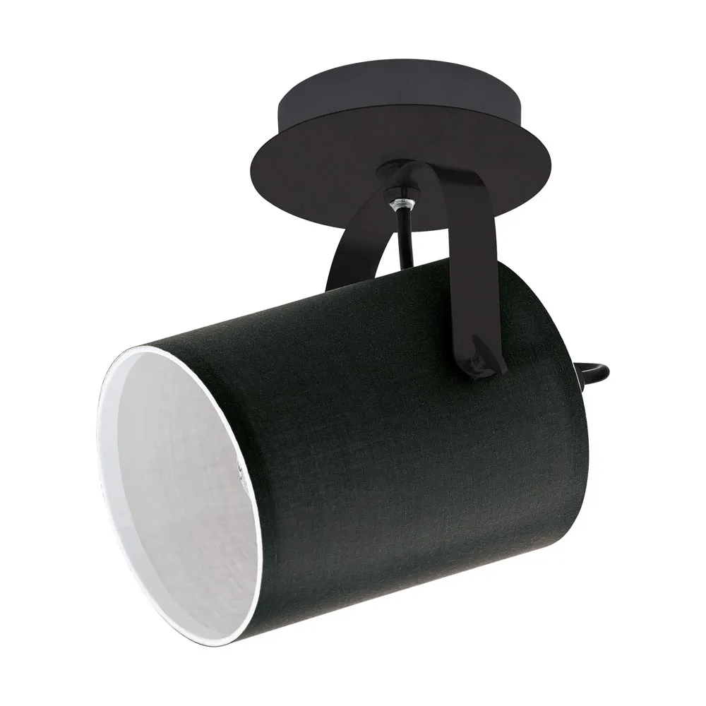 Fali lámpa E27 1x10W fekete Villabate