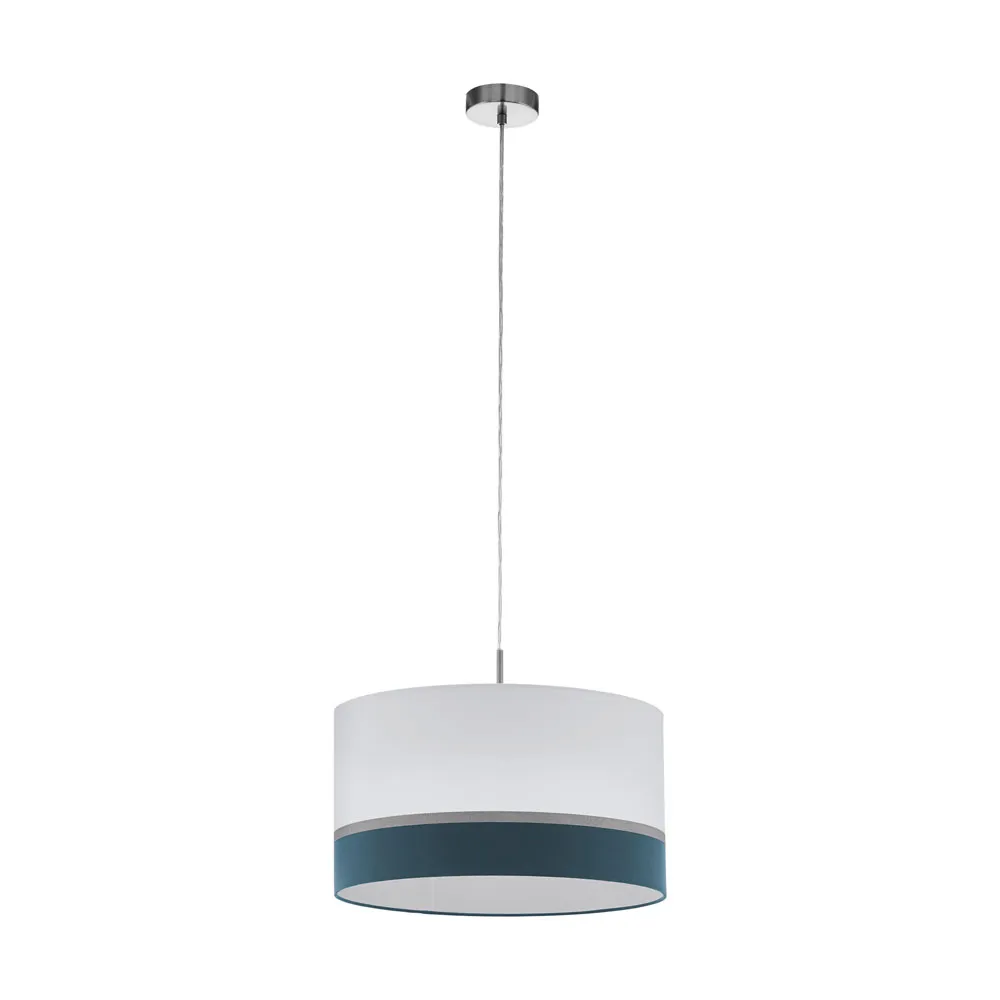 Függeszték E27 1x60W fehér/kék/ezüst Spaltini