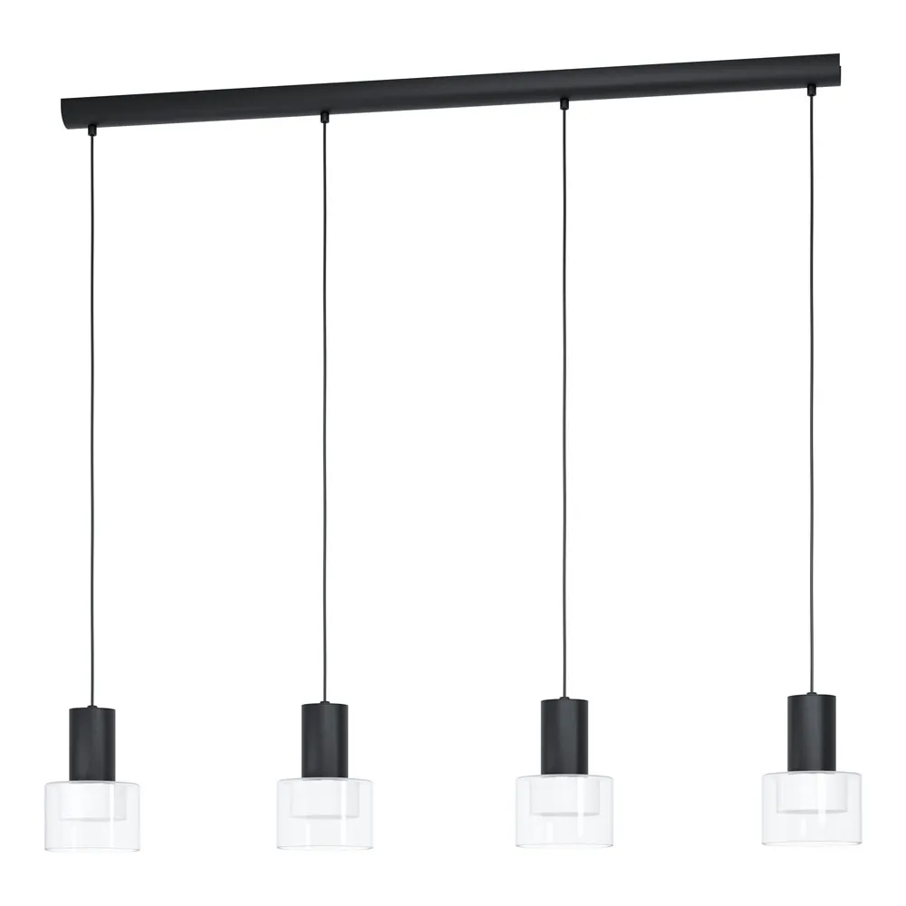 Beltéri LED függeszték GU10 4x5W fekete/átl Molineros