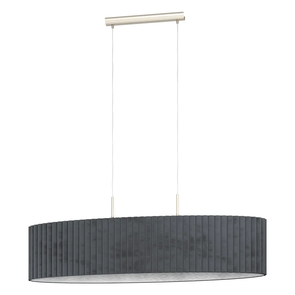 Függeszték E27 2x40W m.nikkel/szürke Tamaresco