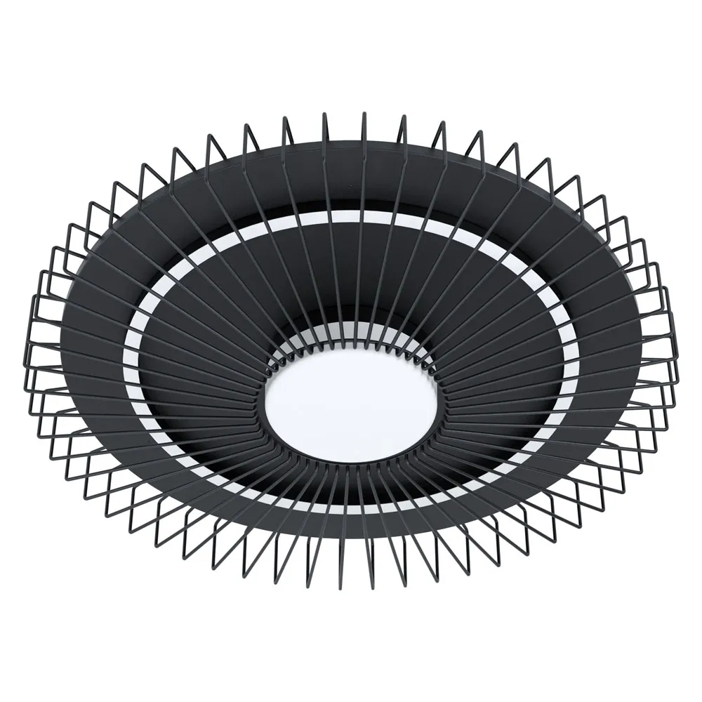 Beltéri LED mennyezeti lámpa 22,5W 12W 2650+1700lm fekete ...