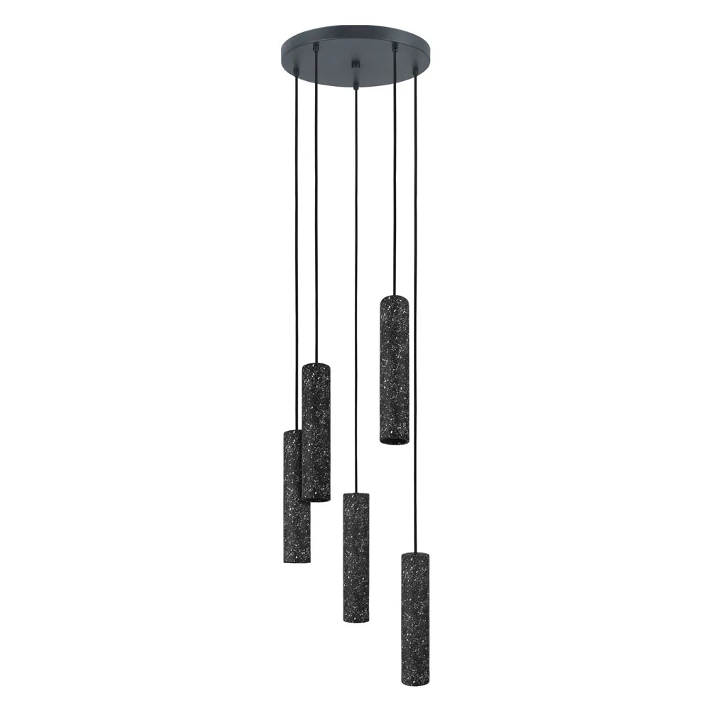 Beltéri LED függeszték GU10 5x4,5W antracit Mentalona