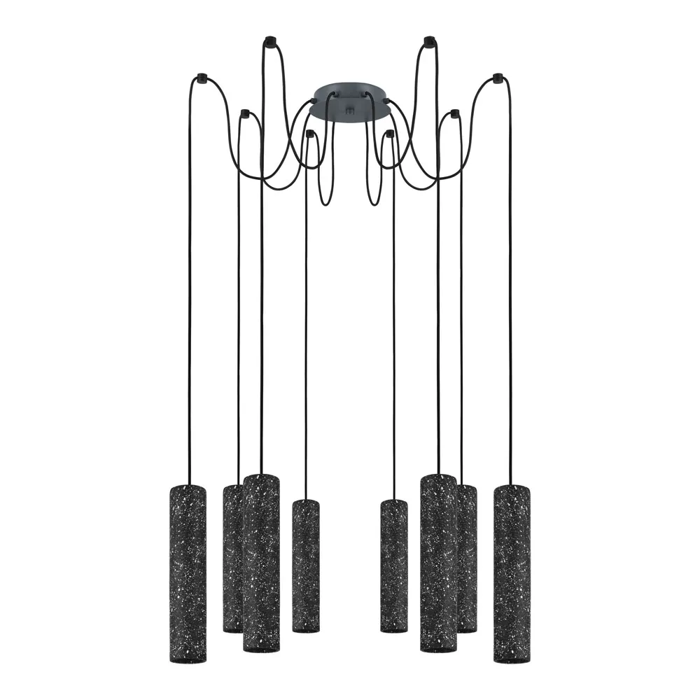 Beltéri LED függeszték GU10 8x4,5W antracit Mentalona