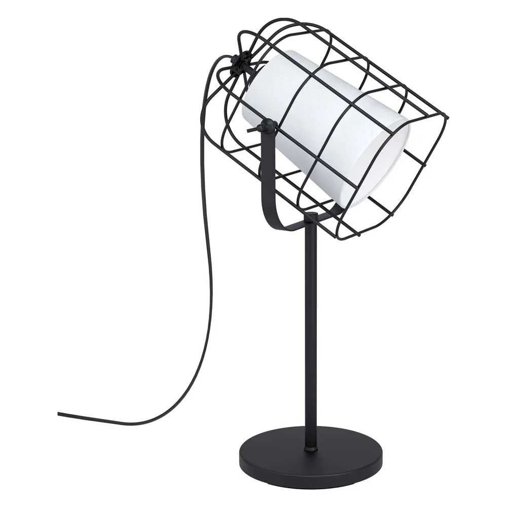 Asztali lámpa E27 1x10W fekete/fehér Bittams