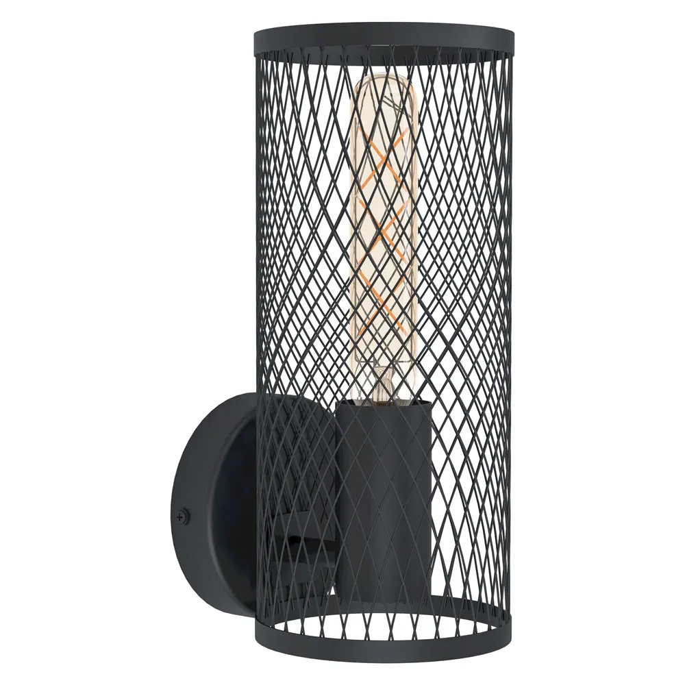 Fali lámpa E27 1x40W fekete Redcliffe