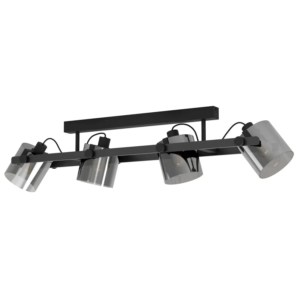 Beltéri mennyezeti lámpa E27 4x40W fekete Hornwood