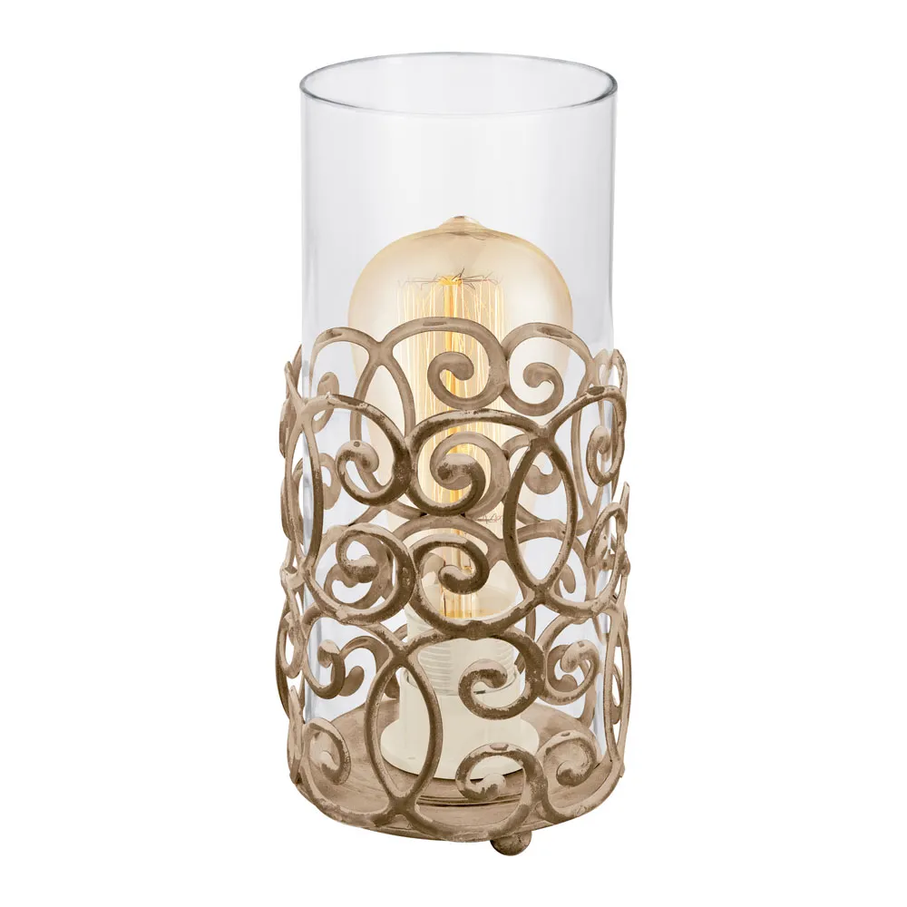 Asztali lámpa E27 60W barna-patina Vintage