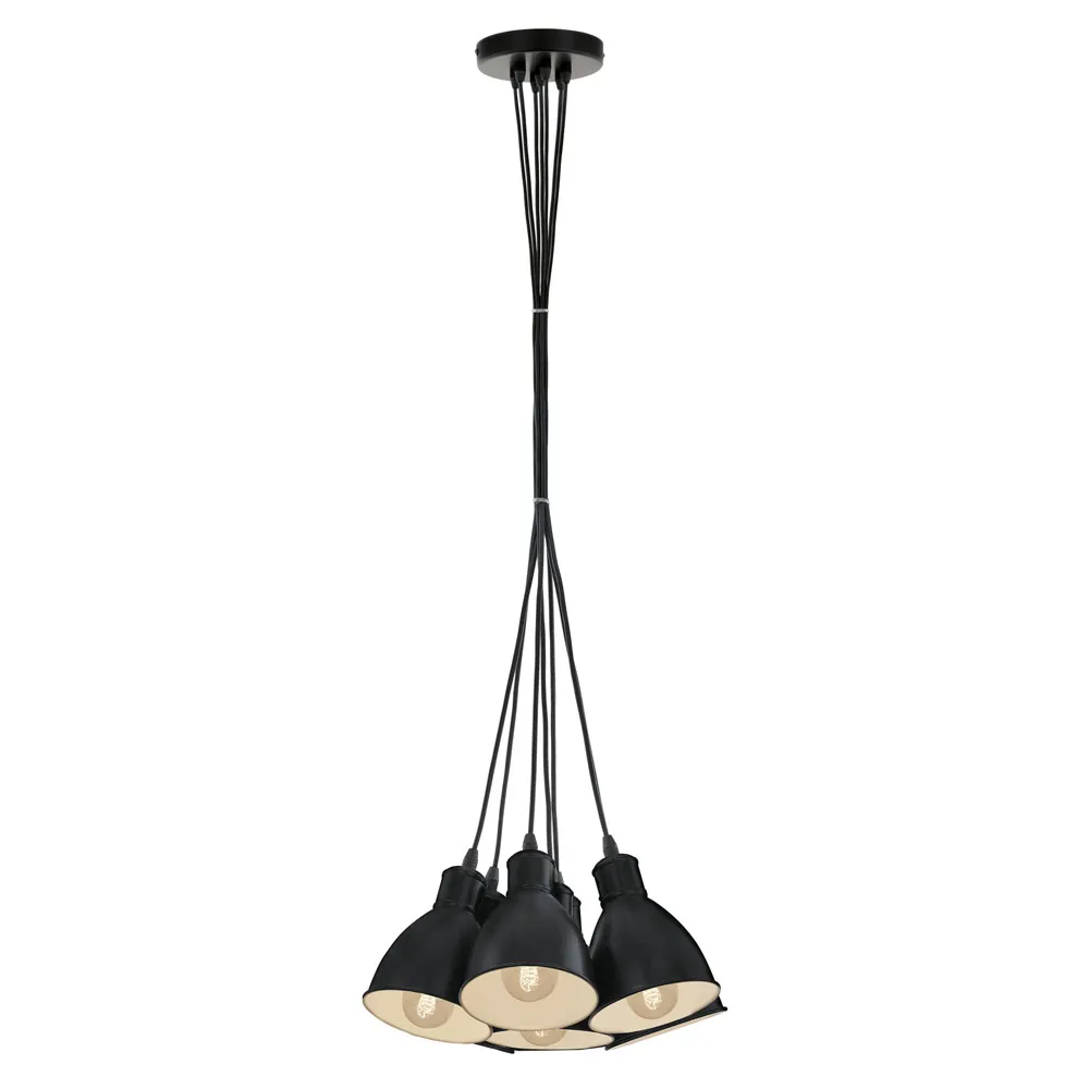 Függeszték E27 7x40W fekete Priddy