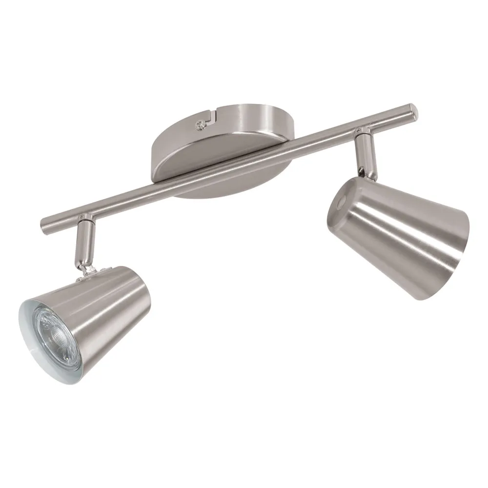 Beltéri LED karos spotlámpa 2x3,3W m.nikkel 28,5cm Travale...