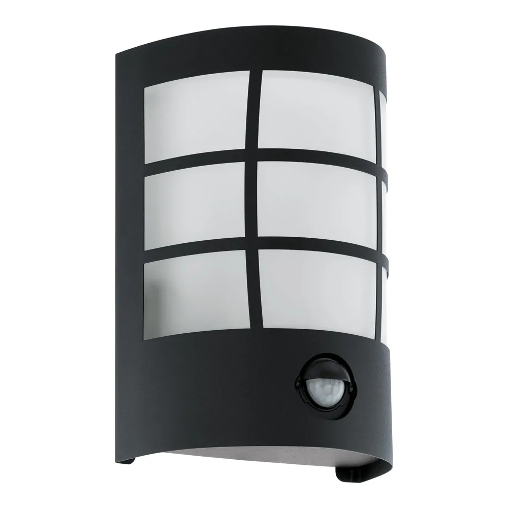 Kültéri LED fali lámpa mozgásérzékelővel 1x4W IP44 fekete ...