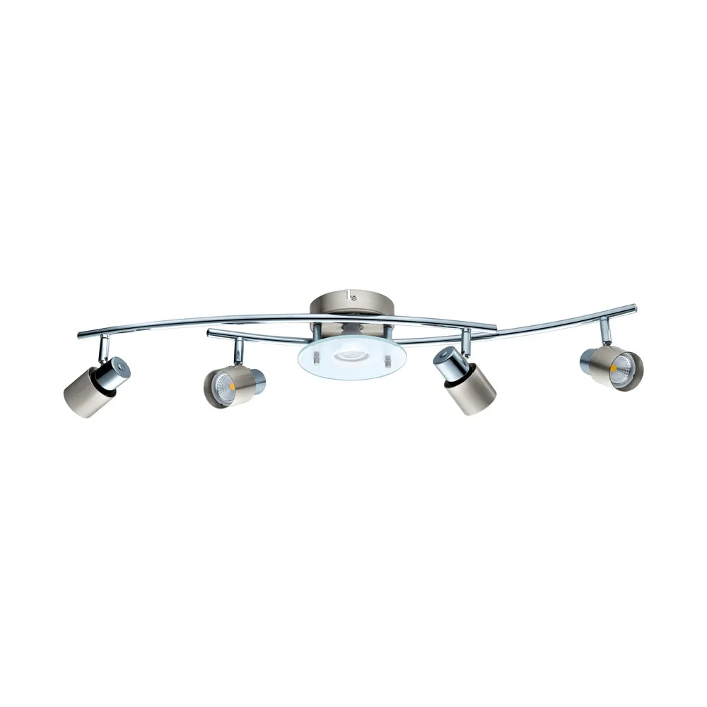 Beltéri LED karos spotlámpa GU10 5x5W m.nikkel/króm Vallid...