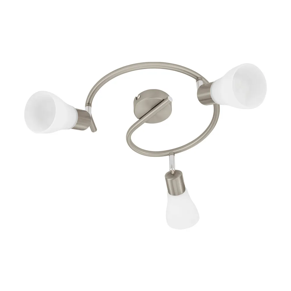 spotlámpa G-forma E14 3x25W m.nikkel/fehér ENEA