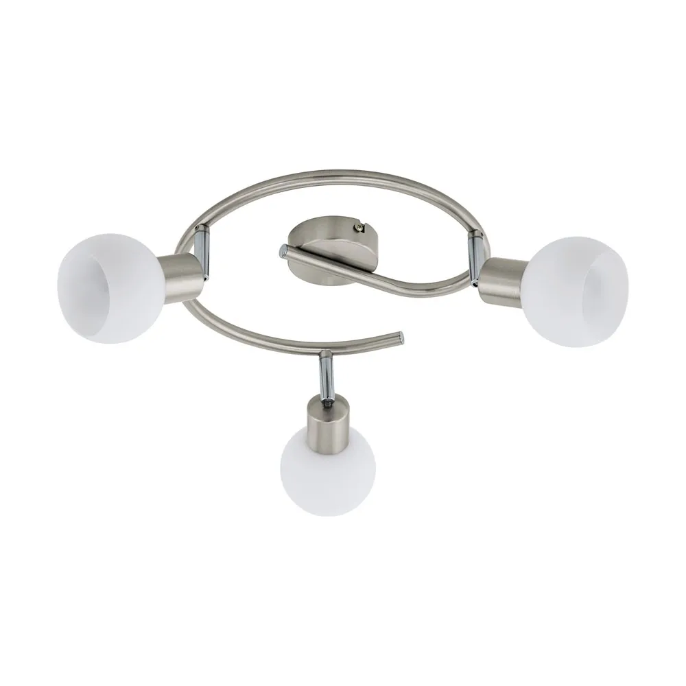 spotlámpa G-forma E14 3x25W m.nikkel/fehér ENEA