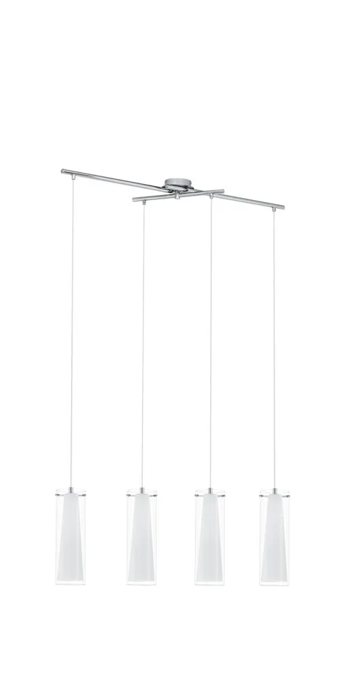 Függeszték E27 4x60W króm/fehér Pinto