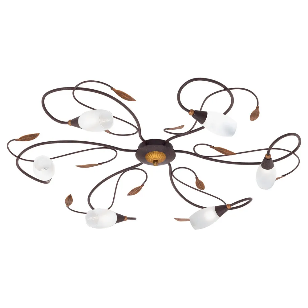 Beltéri mennyezeti lámpa G9 6x33W barna/fehér Gerbera