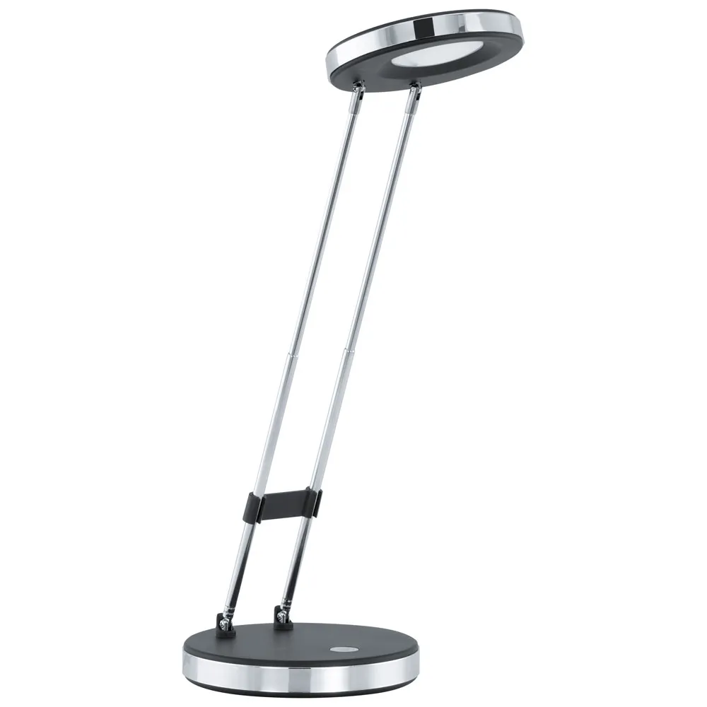 LED asztali lámpa 3W króm/fekete 32cmX12,5cm Gexo