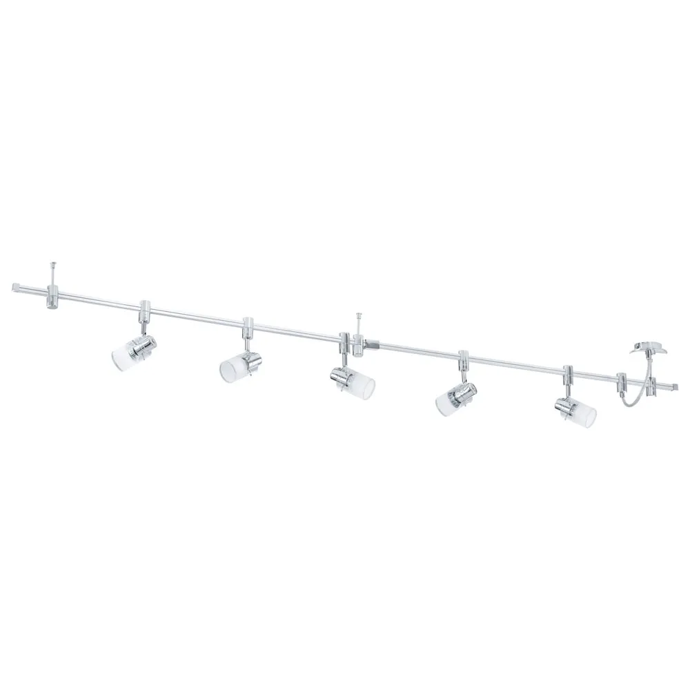 Beltéri LED mennyezeti lámpa rendszer GU10 5x5W fehér/króm...