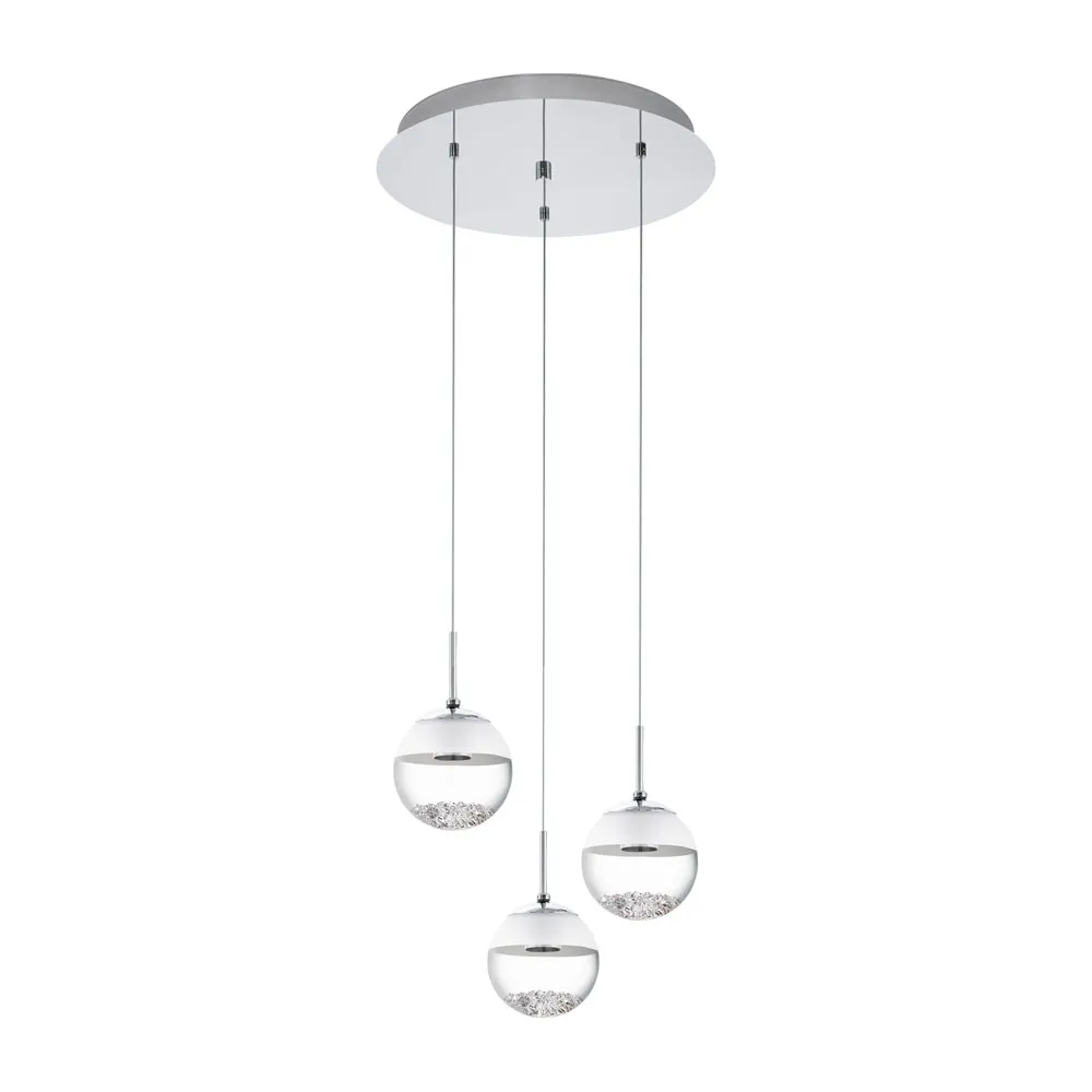 Beltéri LED függeszték 3x5W 1440lm króm Montefio
