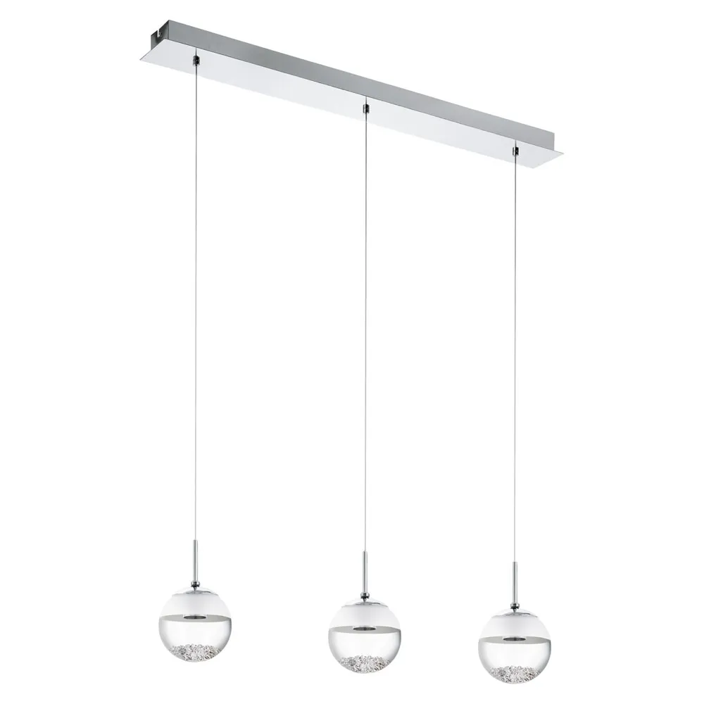 Beltéri LED függeszték 3x5W 1440lm króm Montefio