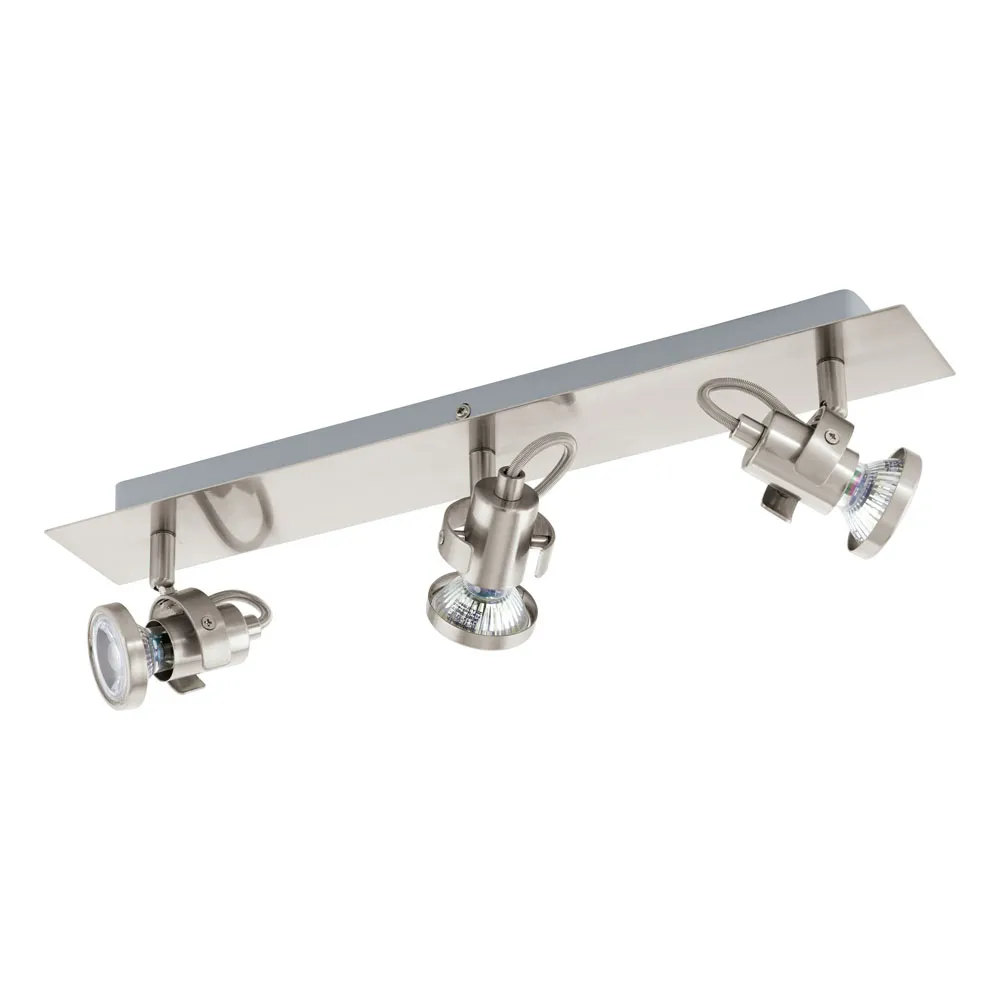 Beltéri karos spotlámpa GU10 3x3,3W mattnikkel Tukon