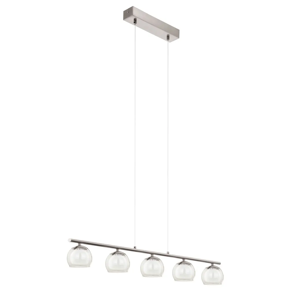 Beltéri LED függeszték 5x3,3W 1700lm matt nikkel ROMAGNESE...