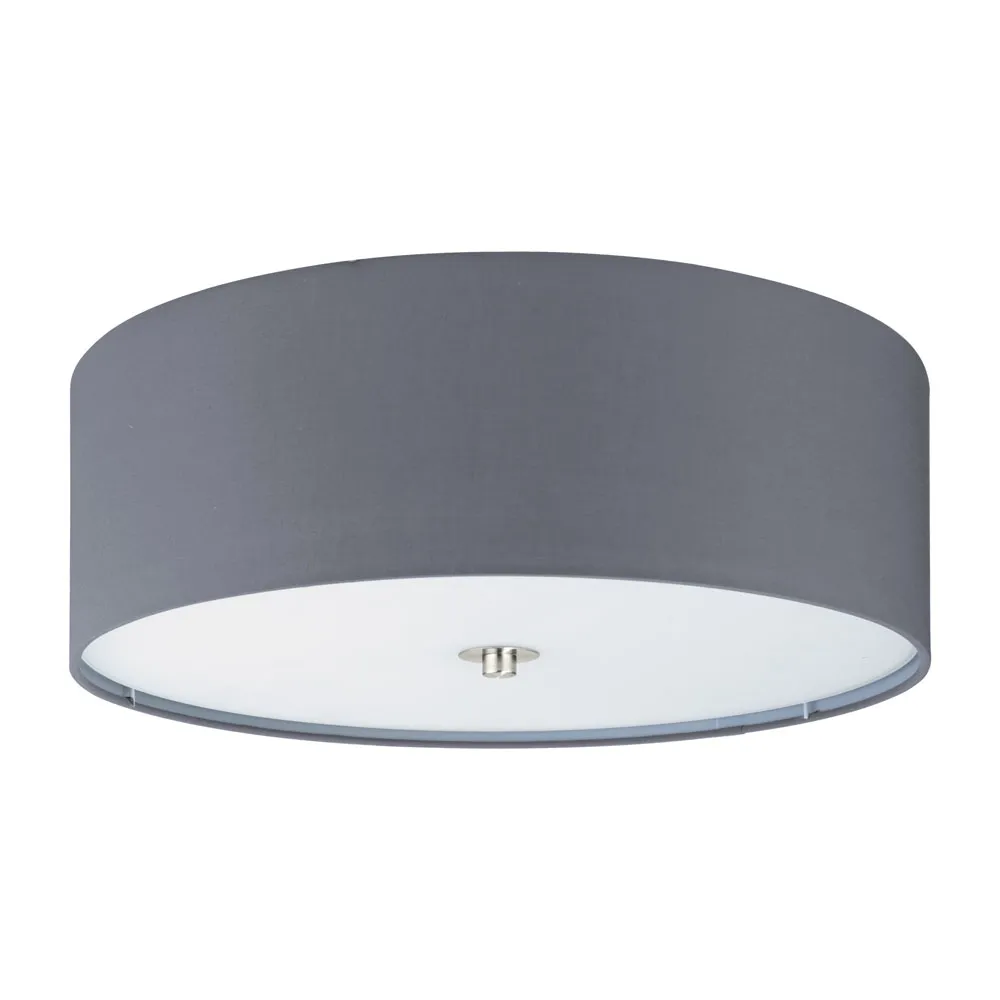 Beltéri mennyezeti lámpa E27 3x60W szürke Pasteri