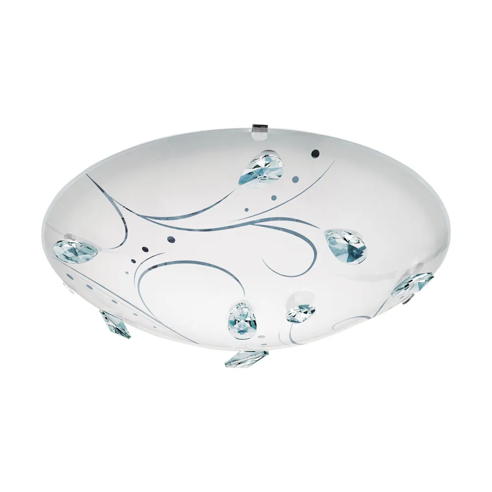 Beltéri LED mennyezeti lámpa 16W fehér/kristály Sorrenta...