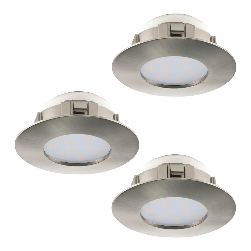Beltéri LED beépíthető lámpa 3x6W 7,8cm m.nikkel Pineda...