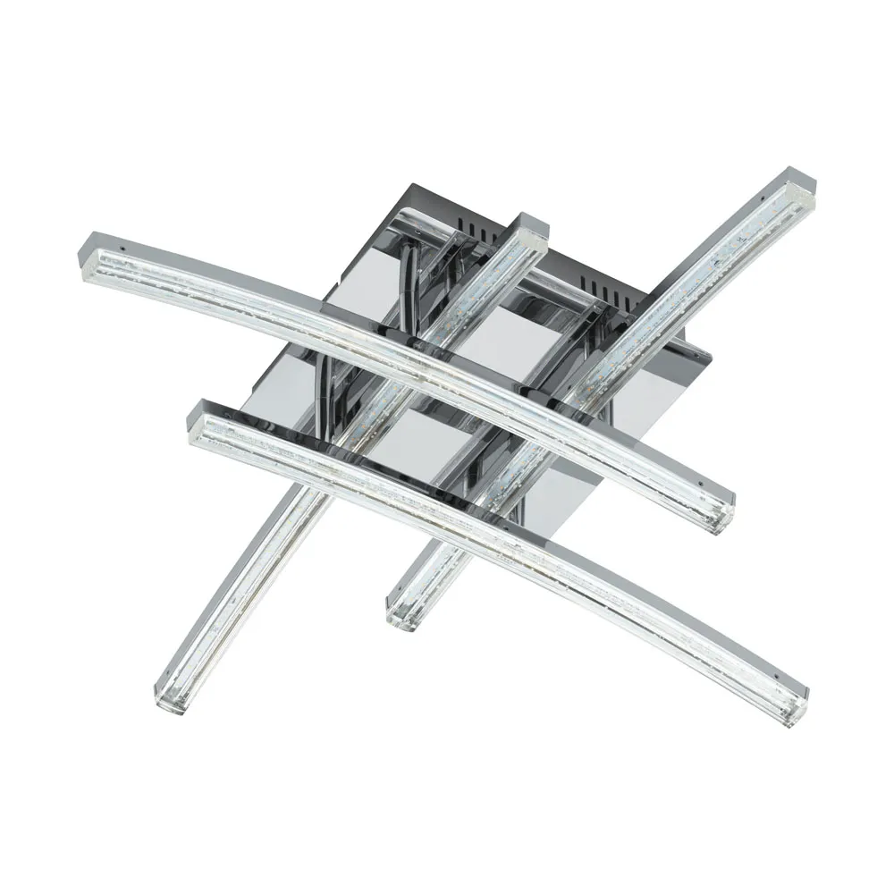 Beltéri LED mennyezeti lámpa 20W 45x45cm króm/átl.Pertini...