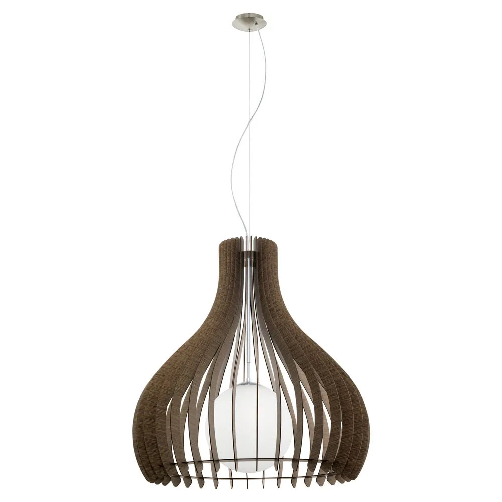 Függeszték E27 1x60W 80cm sötétbarna Tindori