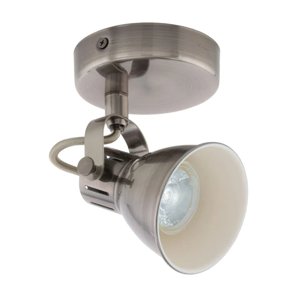 Beltéri LED fali lámpa 1x3,3W nikkel/krém Seras
