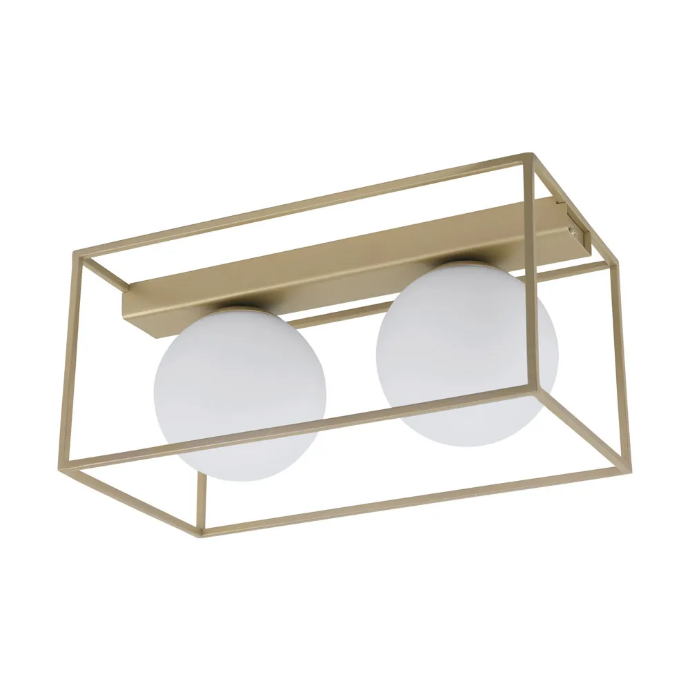 Mennyezeti lámpa E14 2x40W pezsgő/fehér Vallaspra