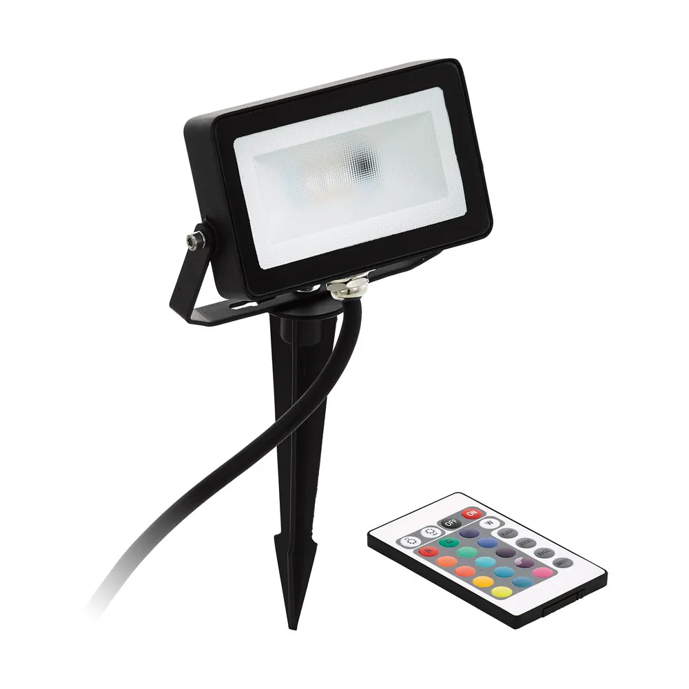 Kültéri leszúrható reflektor RGB 10W 900lm fekete Faedo...