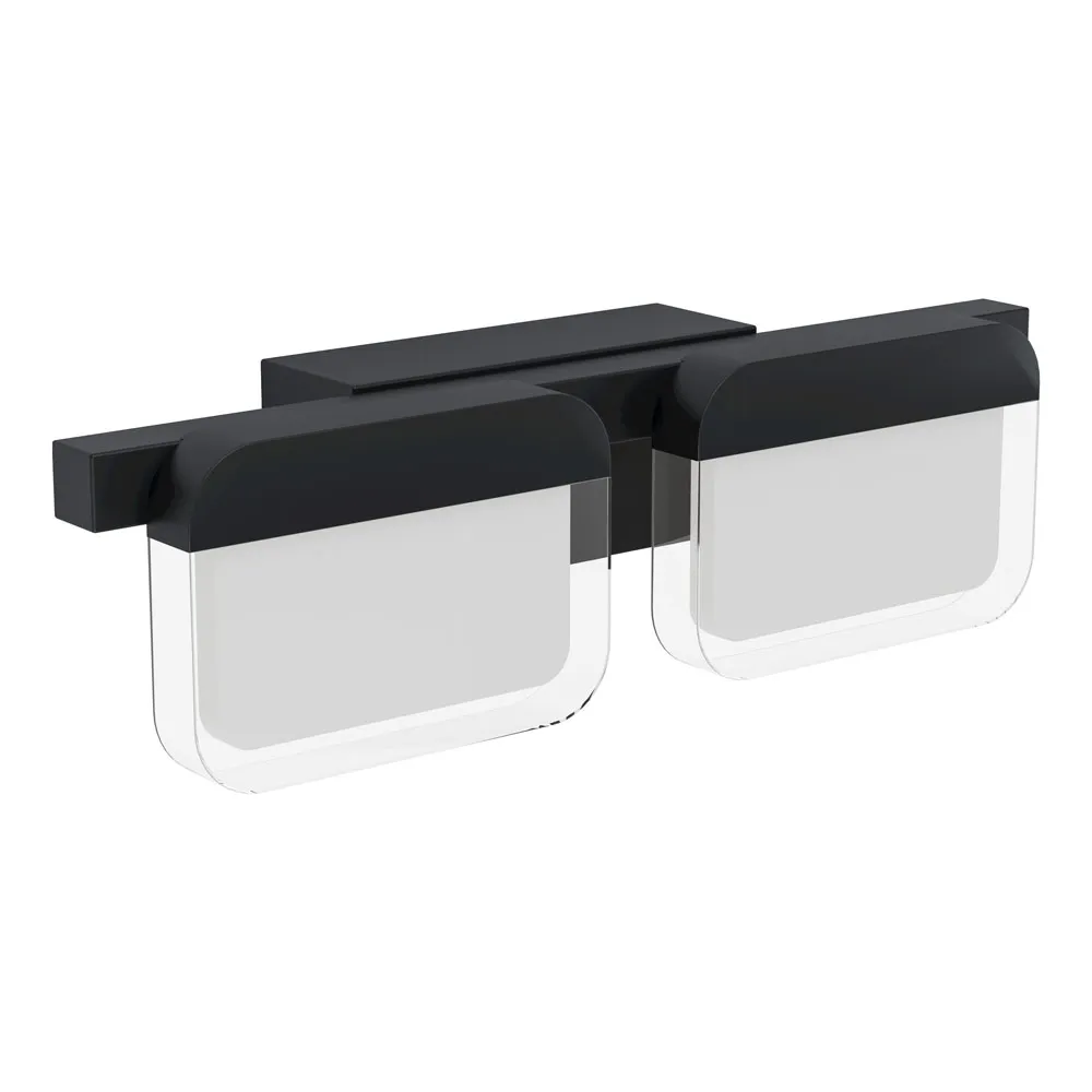 Beltéri LED fali lámpa 2x4,5W 3000K fekete/szatén Ervidel...