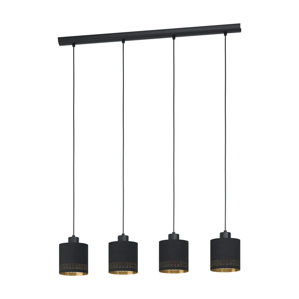 Függeszték E27 4x40W fekete/arany Esteperra