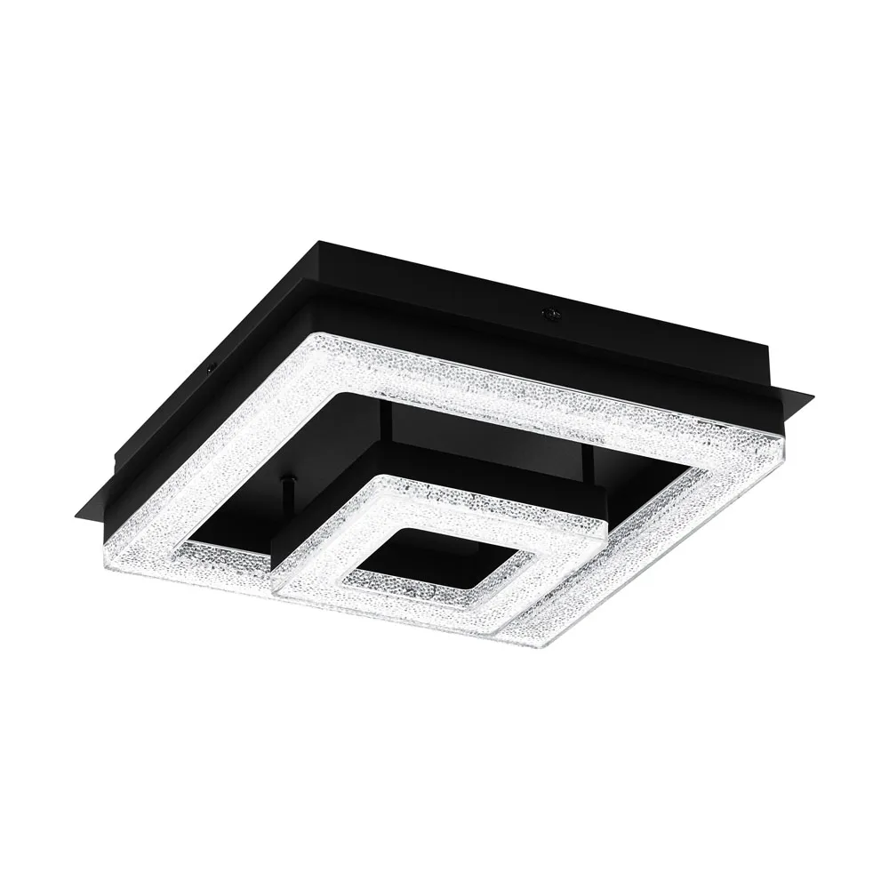Beltéri LED mennyezeti lámpa 12W 1250Lm fekete/kristály Fr...