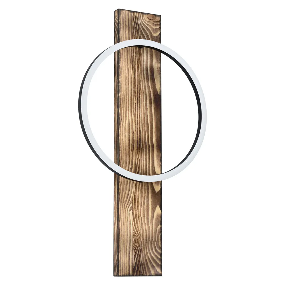 Beltéri LED fali lámpa 11W fekete/fa Boyal