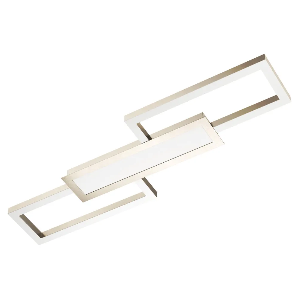 Beltéri LED mennyezeti lámpa nikkel/fehér Monirote