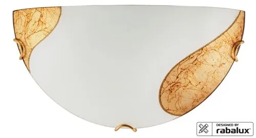 Beltéri fali lámpa E27 60W fehér/arany Art gold 