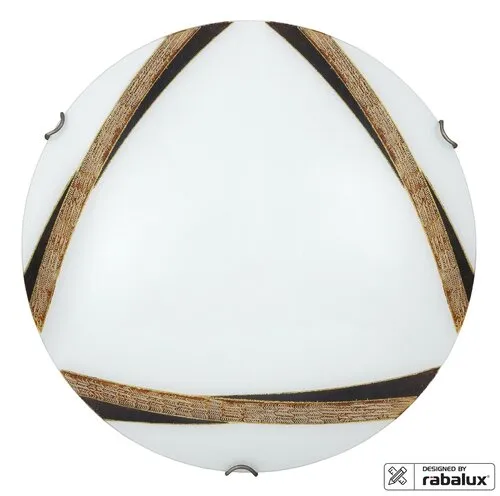 Beltéri mennyezeti lámpa E27 2x60W fehér/mintás Art bronze...