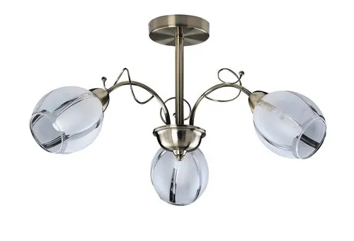 Beltéri mennyezeti lámpa E27 3x60W bronz/fehér Joel