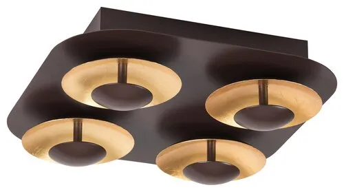 Beltéri LED mennyezeti lámpa 4x5W 1600lm 3000K barna Brigi...