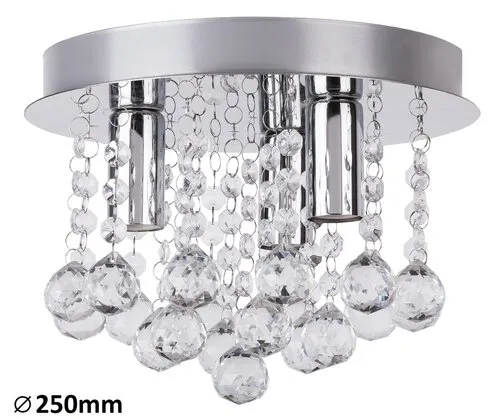 Beltéri mennyezeti lámpa E14 3x40W króm/átl. Corinna 