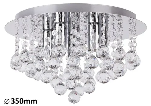 Beltéri mennyezeti lámpa E14 5x40W króm/átl. Corinna 