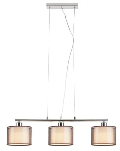 Függeszték E27 3x60W króm/barna Anastasia 